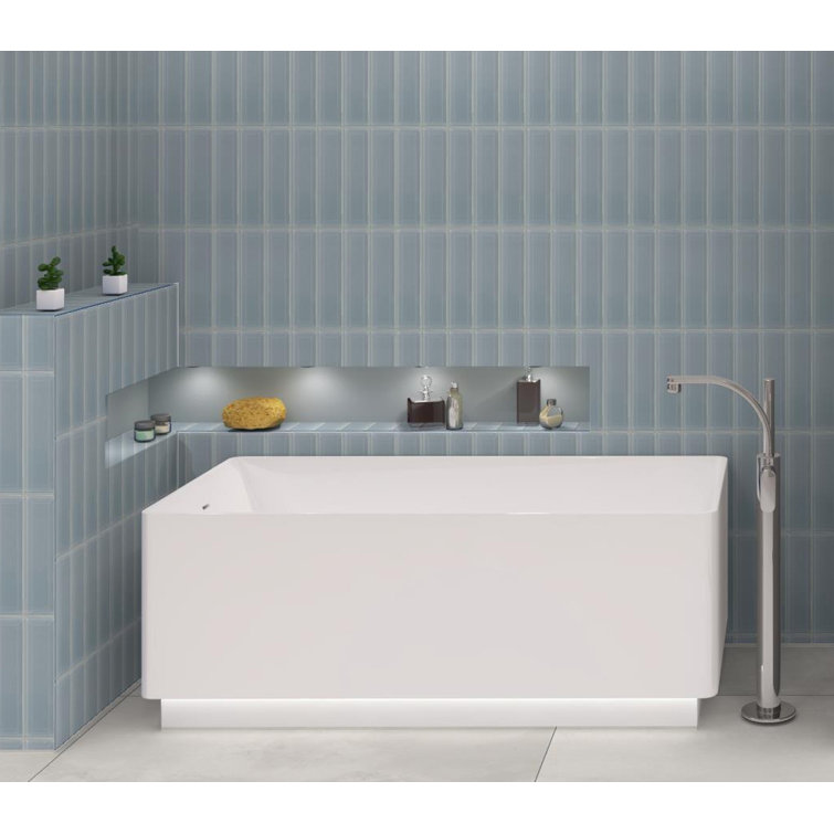 Kiwi 3" x 12" Beveled Glass Subway Wall Tile