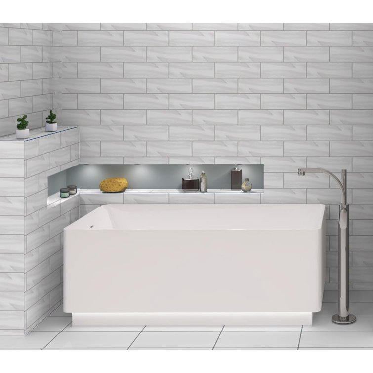Doric 4" x 12" Matte White Ceramic Subway Wall Tile