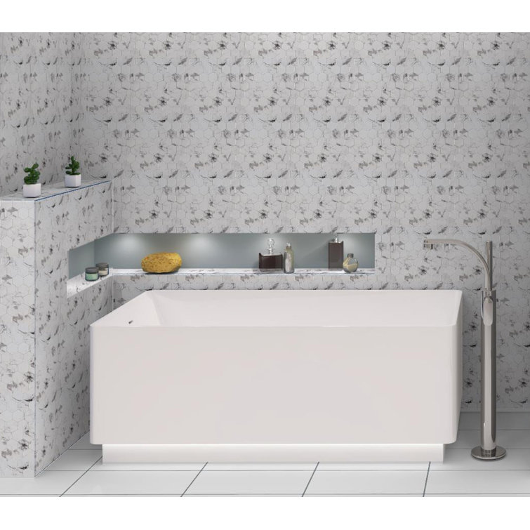 Sculpt Gray Hexagon Glass Mosaic Tile for Kitchen and Bathroom
