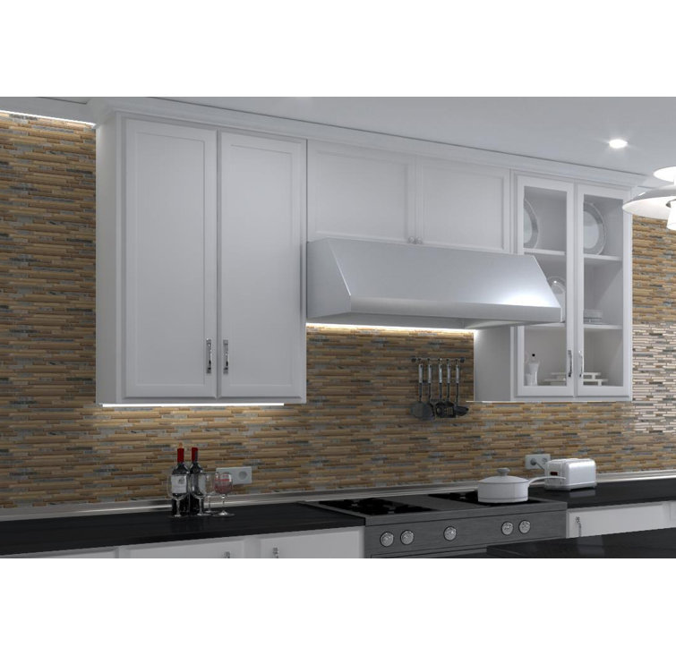 Wright-Scape Frosted Glass and Slate Mosaic Tile