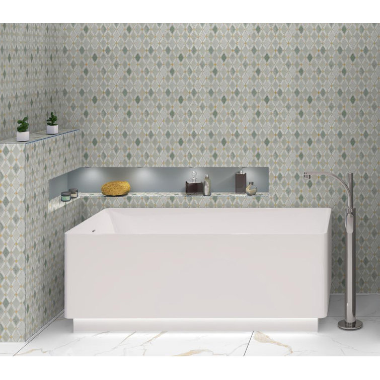 Victory 12'' x 12'' Marble Diamond Mosaic Tile in Matte Finish