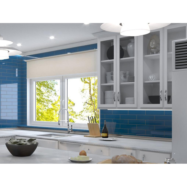 Galor-Nayim 3" x 12" Glossy Blue Ceramic Wall Tile