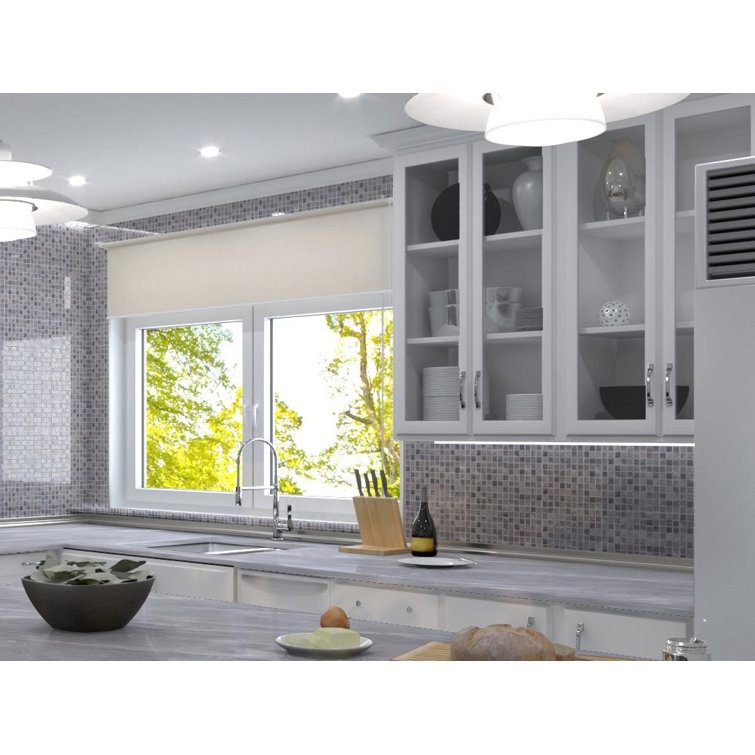 Mediterranean Blue Polished Glass Mosaic Tile for Kitchen and Bathroom