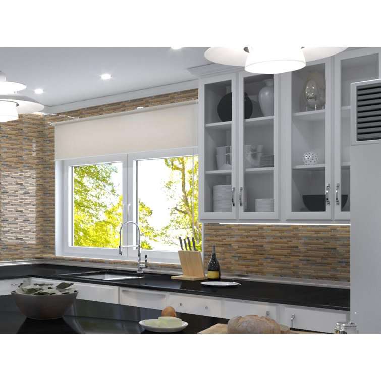 Wright-Scape Frosted Glass and Slate Mosaic Tile