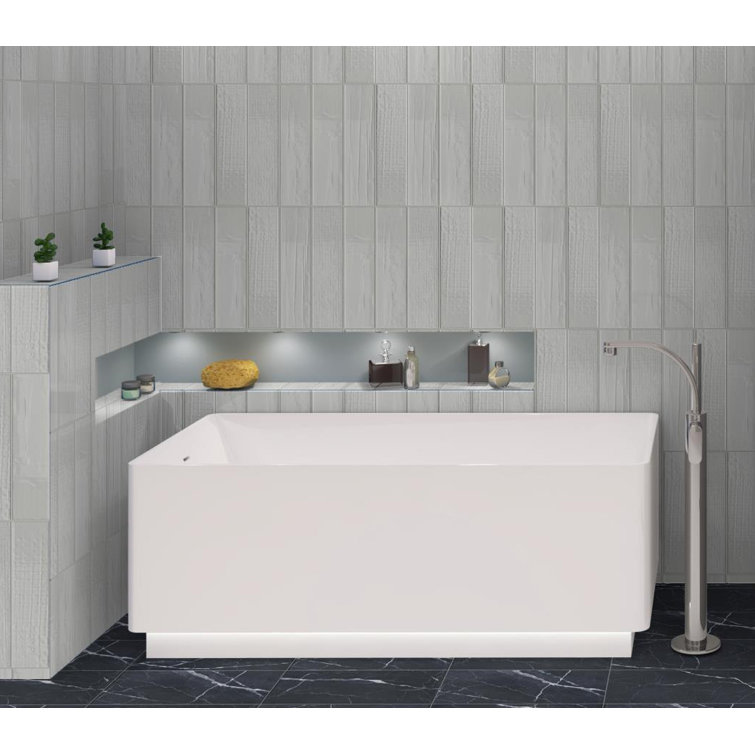 Perfecto Marvelli 4'' x 16'' Gray Ceramic Subway Tile