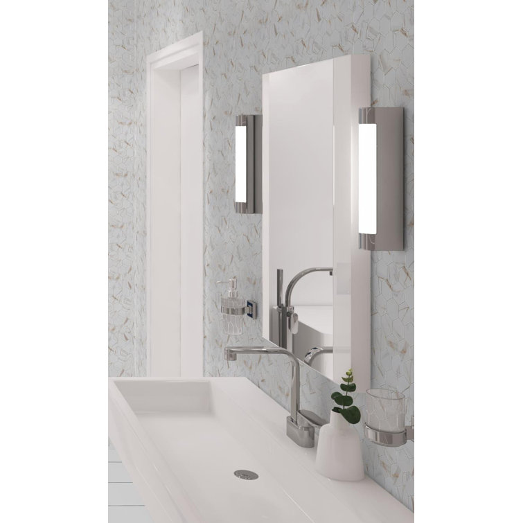 Sculpt Gray Hexagon Glass Mosaic Tile for Kitchen and Bathroom