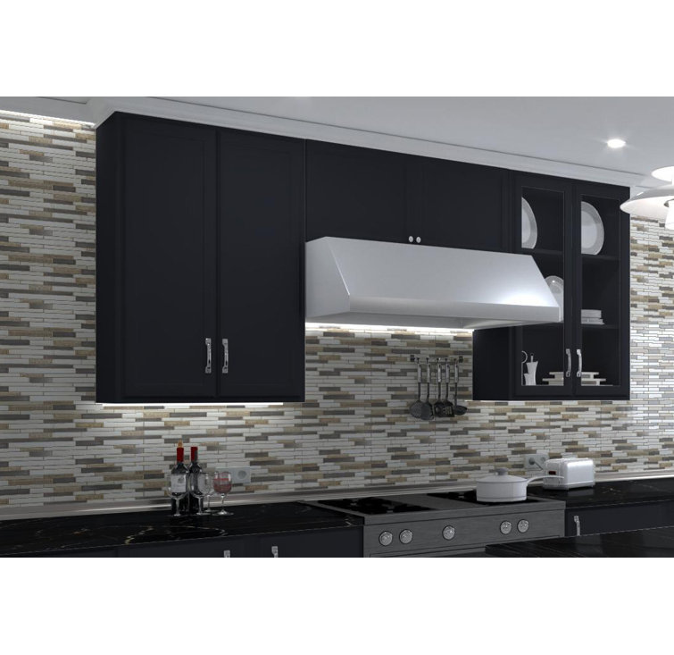 Reign Black and White Glass Mosaic Tile Sheet