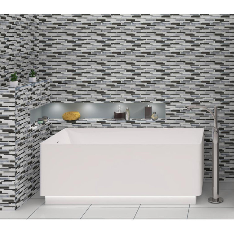 Knoll Black and White Marble Mosaic Tile