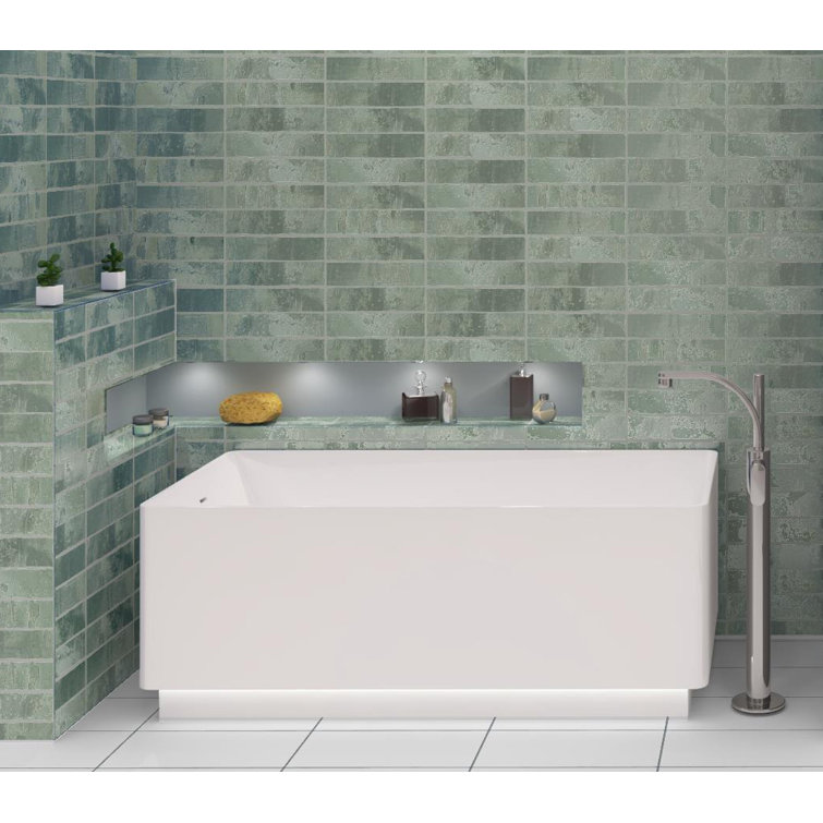 Splash Viridian Green 3" x 12" Glossy Ceramic Subway Tile