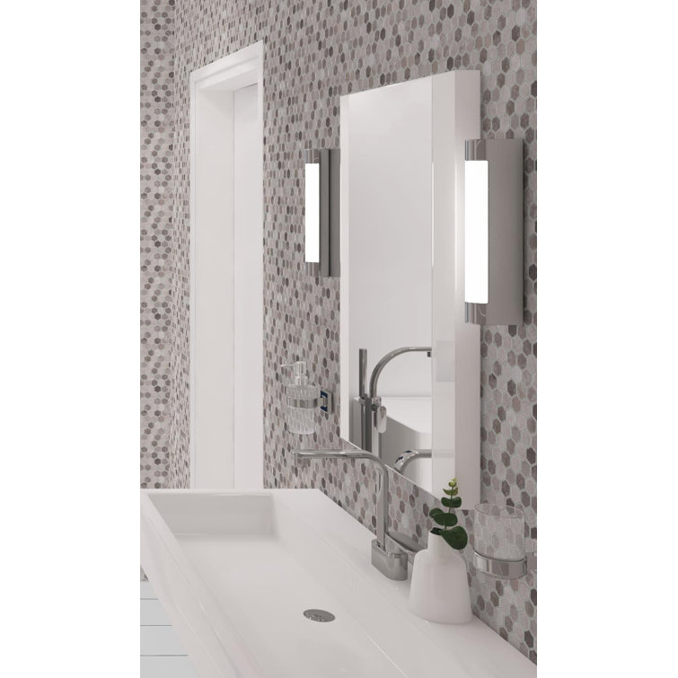 Trillion Brown Matte Hexagon Glass Mosaic Tile