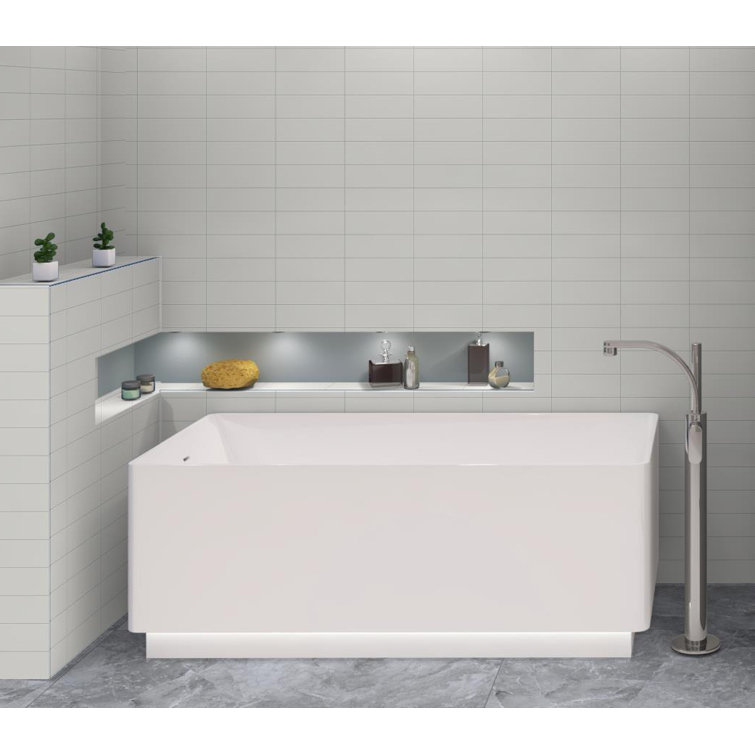 Gullivan 3" x 9" White Glazed Porcelain Subway Tile