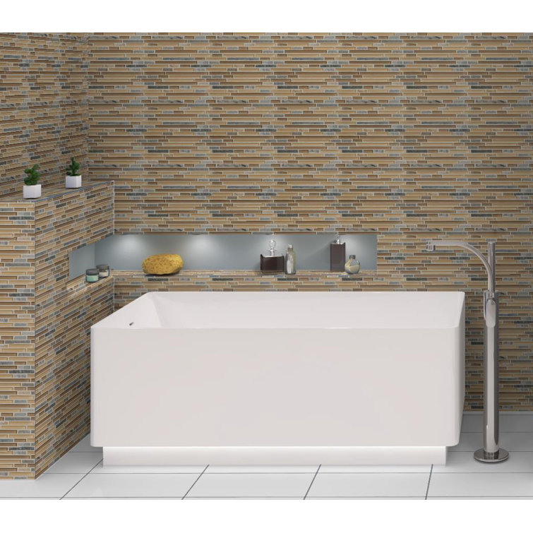 Wright-Scape Frosted Glass and Slate Mosaic Tile