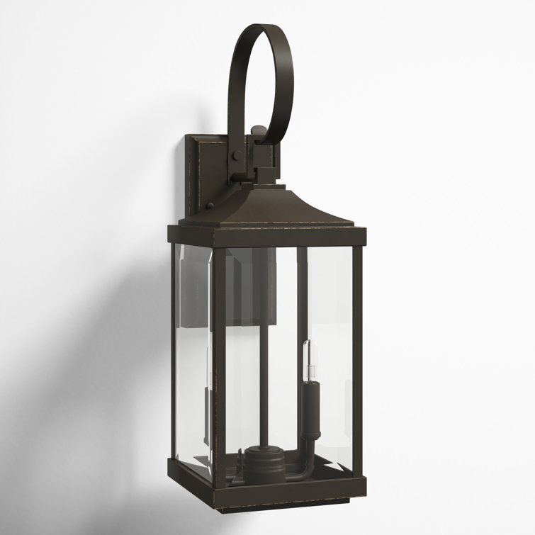 Antique Bronze Traditional 2-Light Outdoor Wall Lantern