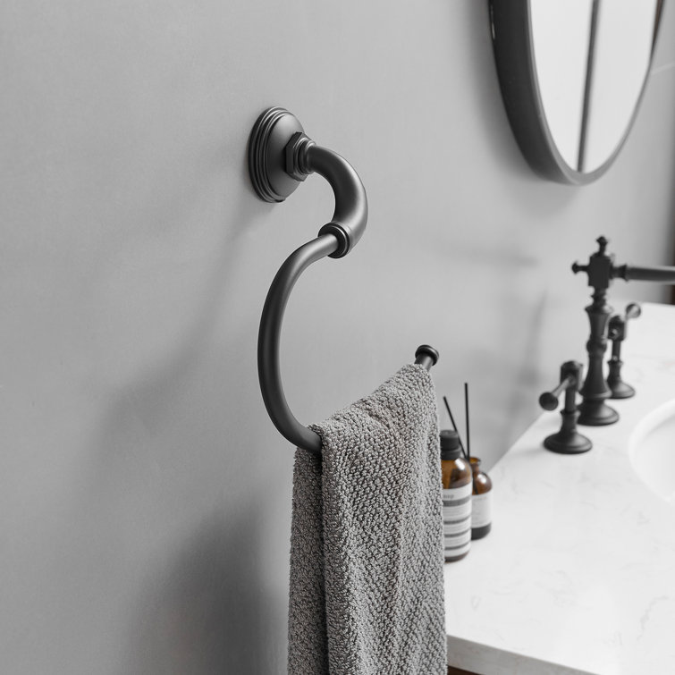 Matte Black 4-Piece Metal Bathroom Hardware Set