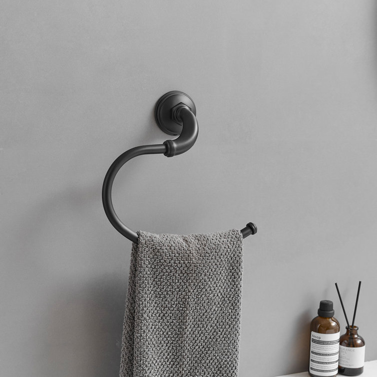 Matte Black 4-Piece Metal Bathroom Hardware Set