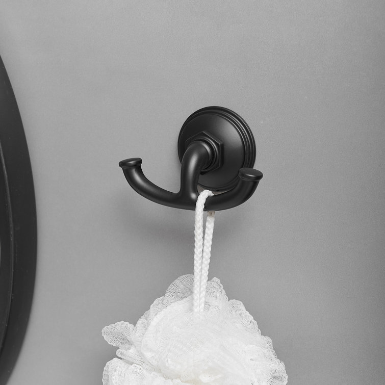 Matte Black 4-Piece Metal Bathroom Hardware Set
