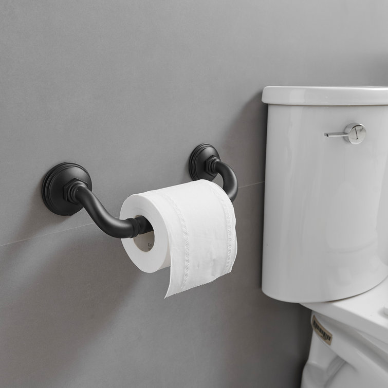 Matte Black 4-Piece Metal Bathroom Hardware Set