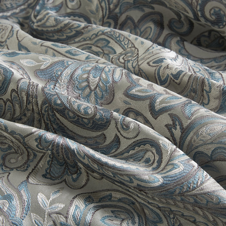 Teal Paisley Jacquard Queen Cotton Bed in a Bag Set