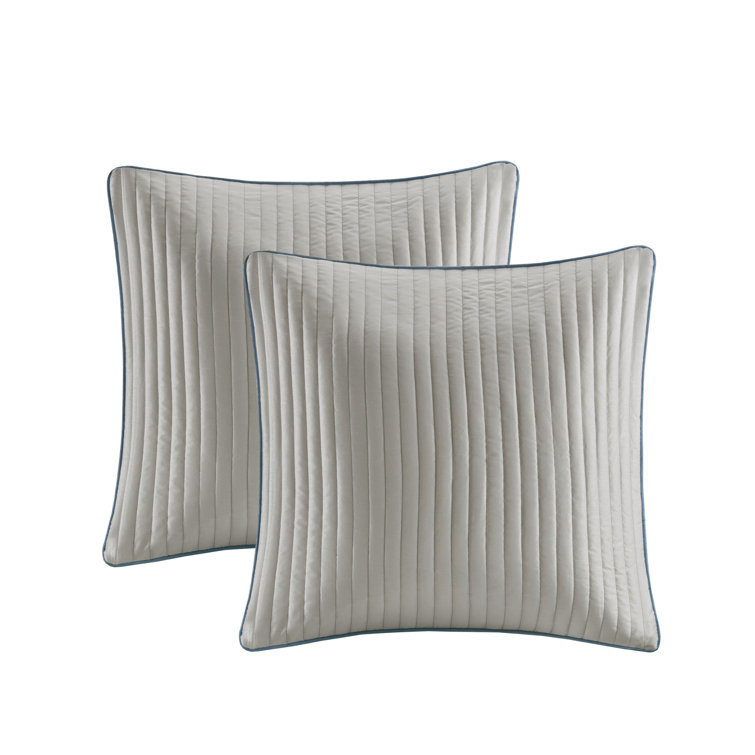 California King Gray and Teal Cotton Jacquard Bed in a Bag Set