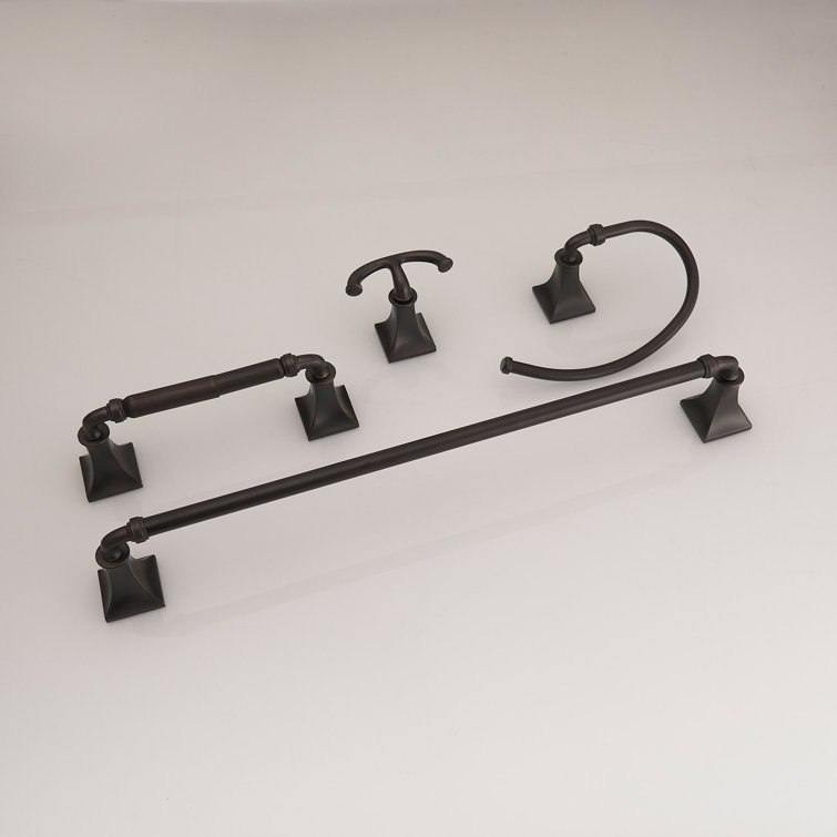 Oil-Rubbed Bronze 24-Inch Metal Bathroom Hardware Set