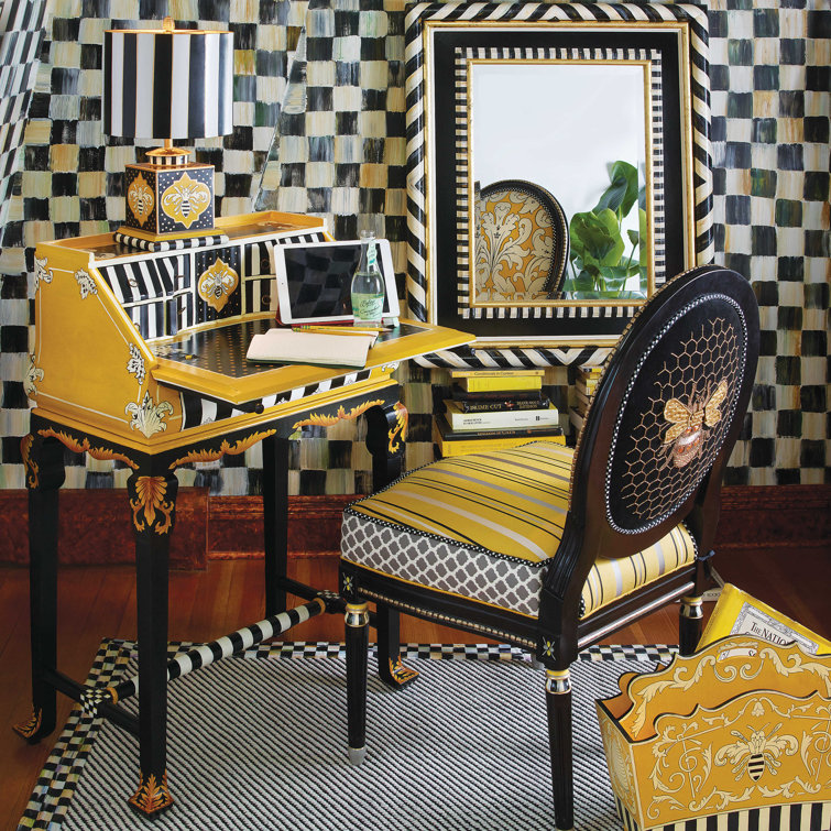 Black Velvet Upholstered Side Chair with Wood Frame