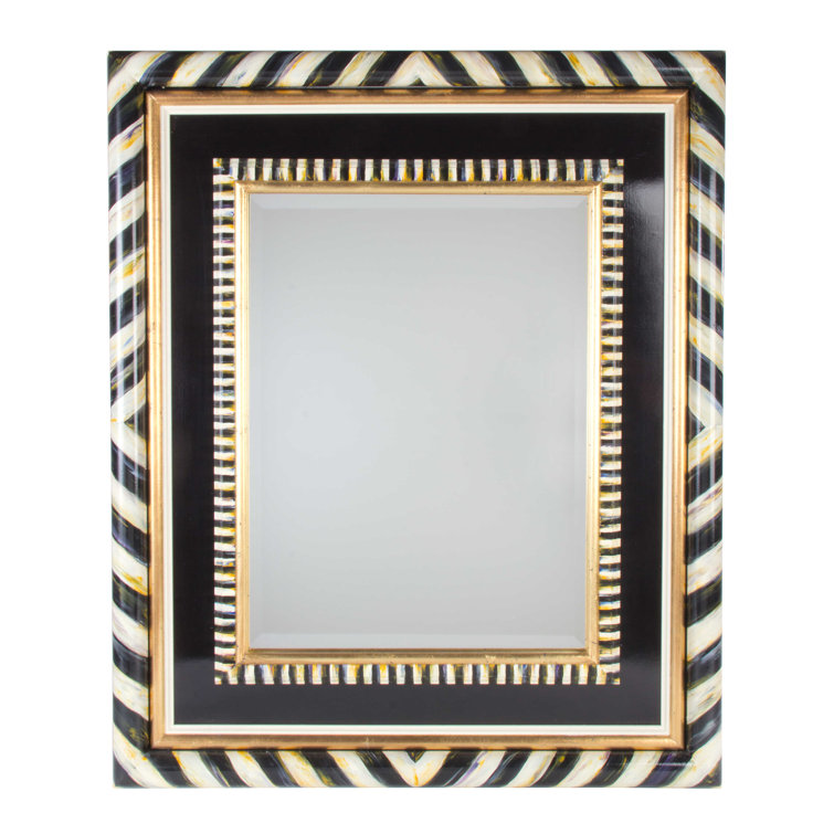 Kids Classic Gold-Leaf Beveled Wood Mirror 25.5'' x 14.25''