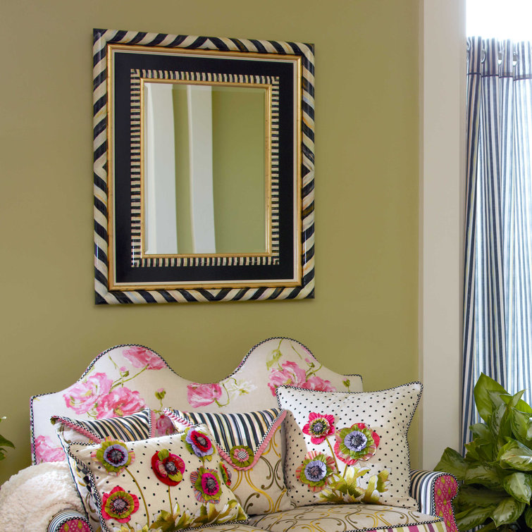Kids Classic Gold-Leaf Beveled Wood Mirror 25.5'' x 14.25''
