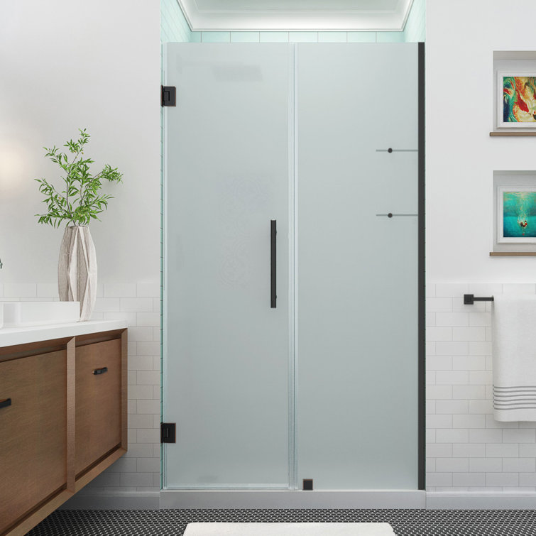 Belmore GS 50" x 72" Oil Rubbed Bronze Frameless Frosted Shower Door