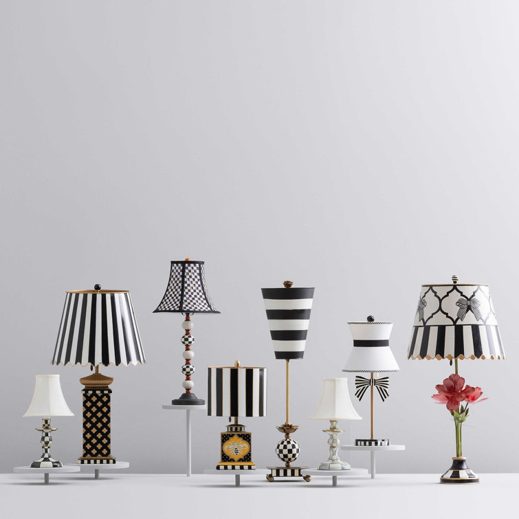 Elegant Steel Candlestick Lamp with Petite White Bell Shade