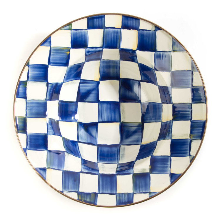 Royal Check Enamel 2.5 Pounds Stainless Steel Serving Bowl