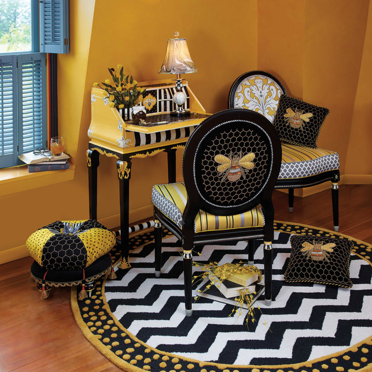 Black Velvet Upholstered Side Chair with Wood Frame