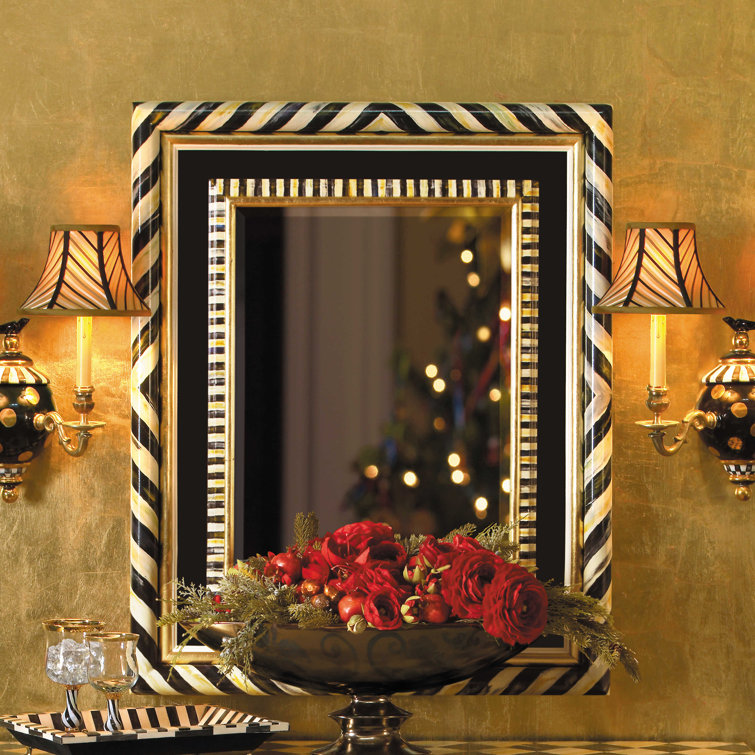 Kids Classic Gold-Leaf Beveled Wood Mirror 25.5'' x 14.25''