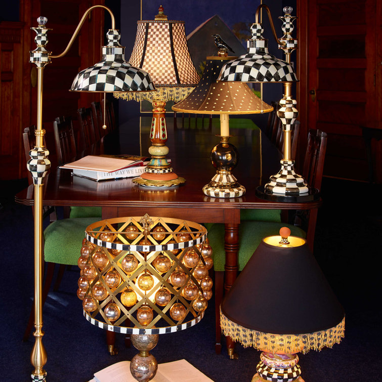 Brass and Enamel Dome Shade Writer's Lamp