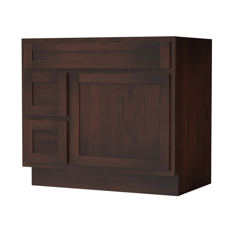 Hibbitts 36" Brown Solid Wood Single Bathroom Vanity