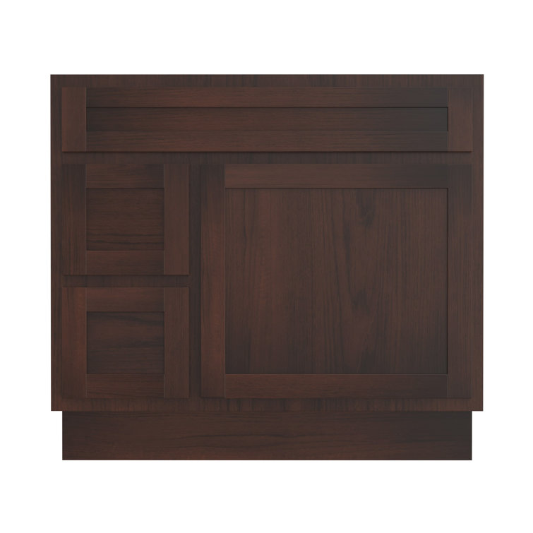 Hibbitts 36" Brown Solid Wood Single Bathroom Vanity