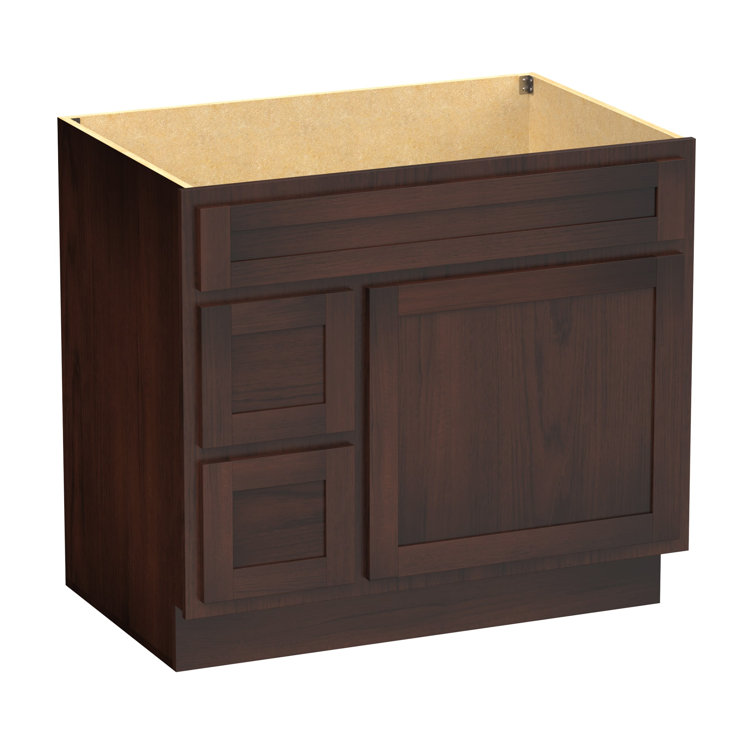 Hibbitts 36" Brown Solid Wood Single Bathroom Vanity