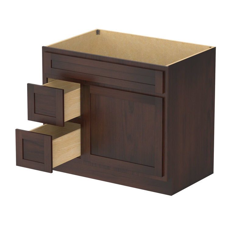 Hibbitts 36" Brown Solid Wood Single Bathroom Vanity