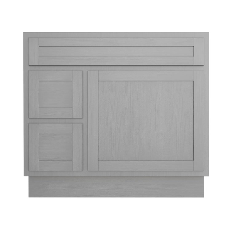 Hibbitts 36" Silver Single Shaker Bathroom Vanity Base