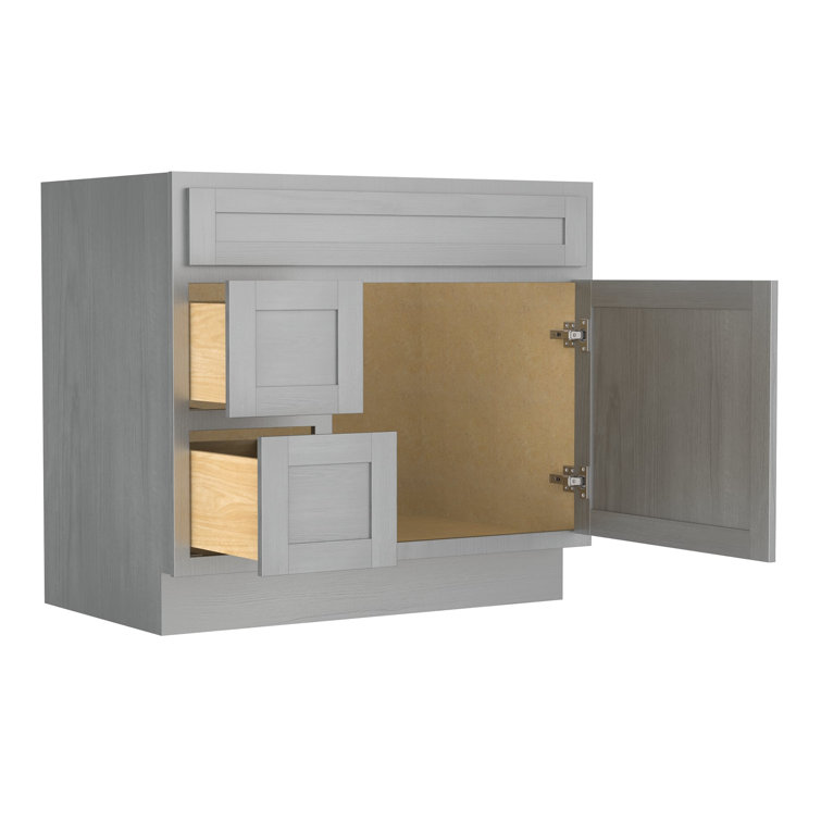 Hibbitts 36" Silver Single Shaker Bathroom Vanity Base