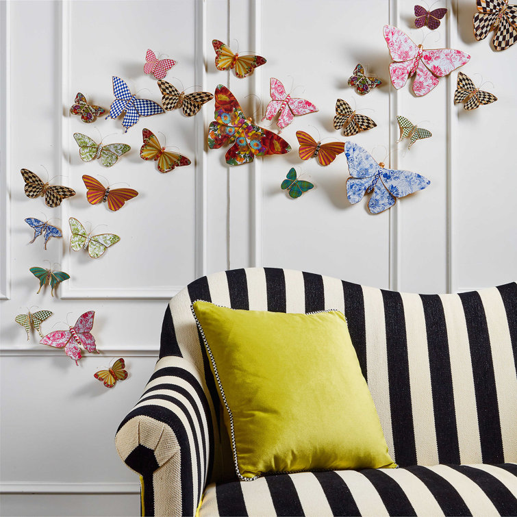 Colorful Resin Butterfly Wall Decor Set of 2