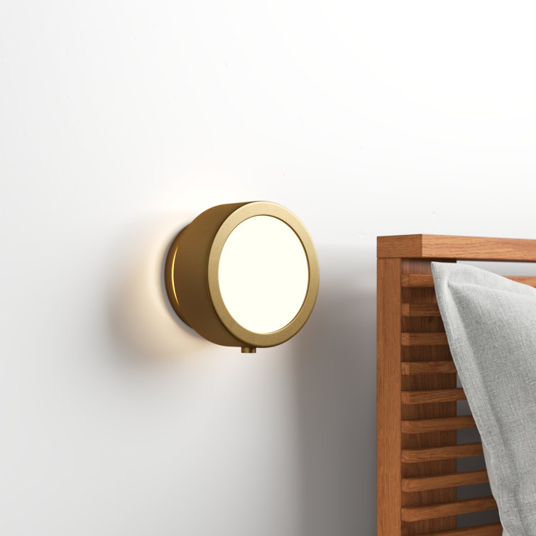 Heritage Brass Dimmable Sconce with Etched Opal Glass