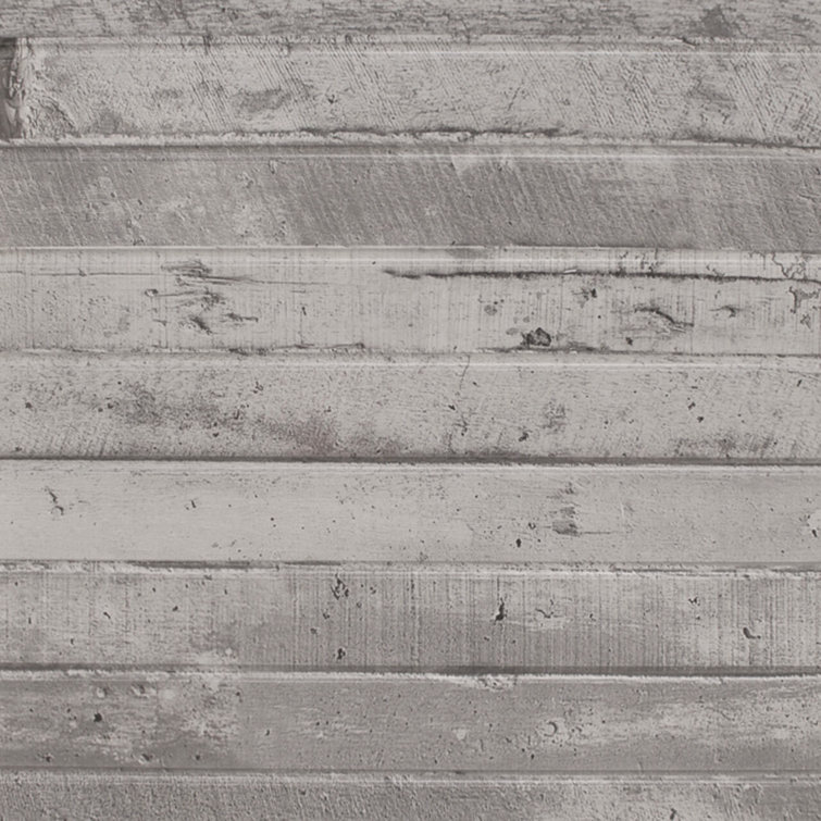 Gray Faux Wood Plank Textured PVC Ceiling Tile 24'' x 24''