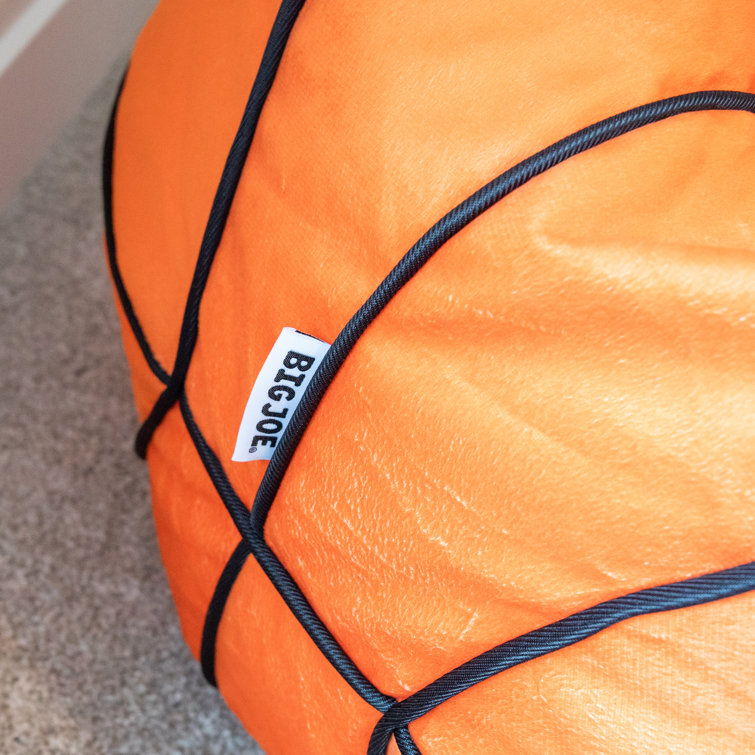 Basketball Plush Child-Sized Bean Bag Chair with Removable Cover