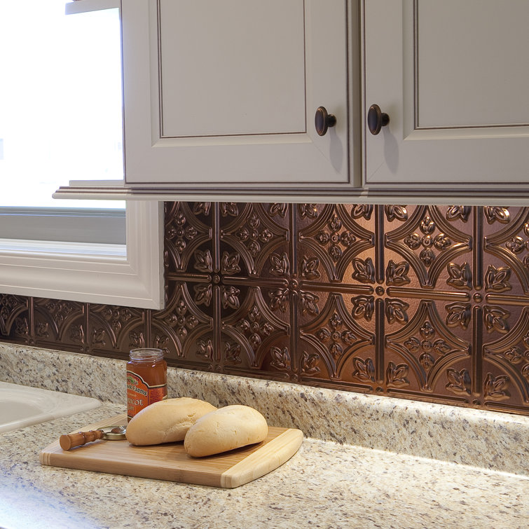 Oil Rubbed Bronze Traditional Decorative Vinyl Backsplash Kit