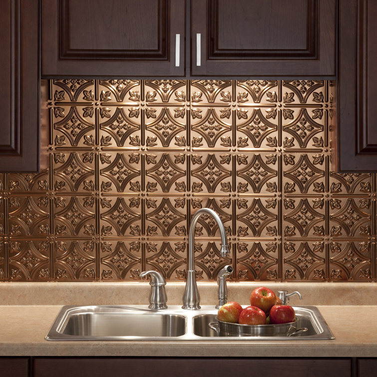 Oil Rubbed Bronze Traditional Decorative Vinyl Backsplash Kit