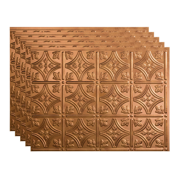 Antique Bronze Vinyl Decorative Backsplash Panels Kit