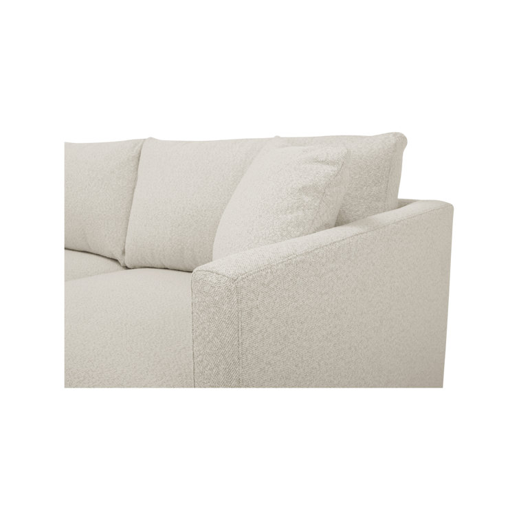 Oyster Boucle L-Shaped Sectional Sofa with Chaise