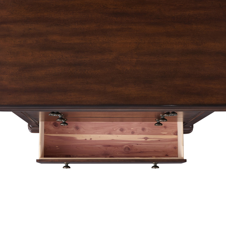 Queen Dark Brown Poplar Wood 5-Piece Bedroom Set