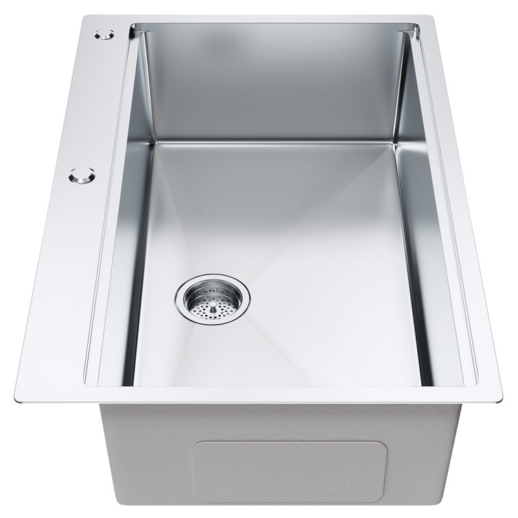 33'' Stainless Steel Single Bowl Top Mount Kitchen Sink