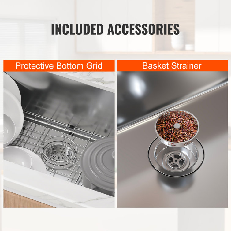 33'' Stainless Steel Single Bowl Top Mount Kitchen Sink